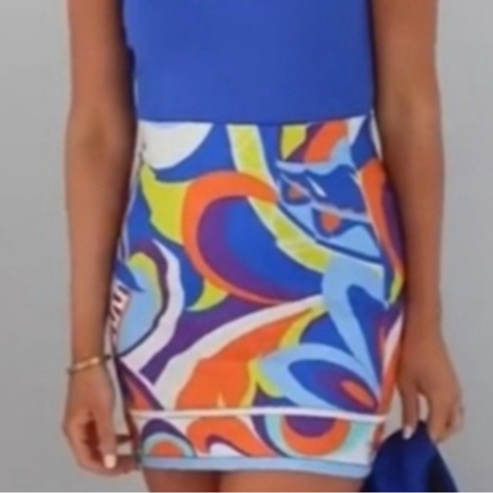 NWT Zara Size Large Retro Abstract Geometric Pattern Mini Skirt - Picture 3 of 7